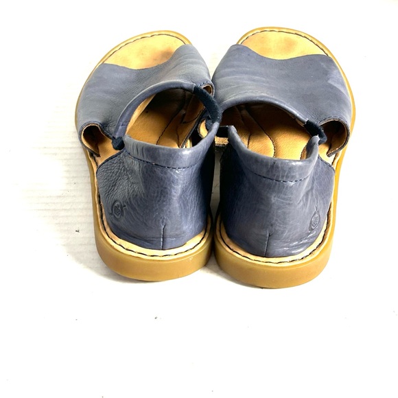 Born Cove Modern Blue Leather Flat Sandal Womens Size 8 M - Picture 4 of 10